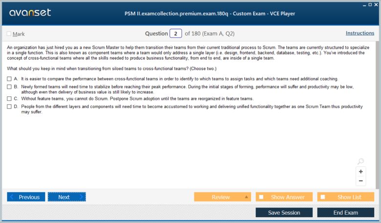 Scrum PSM II Test Practice Test Questions, Exam Dumps | ExamCollection